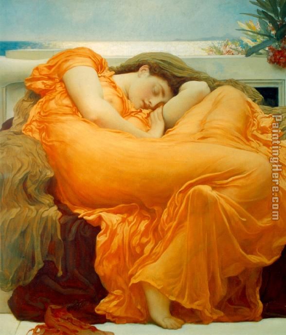 Flaming June painting - Lord Frederick Leighton Flaming June art painting